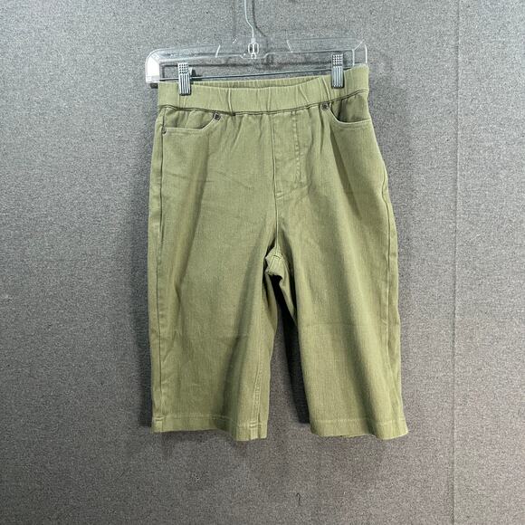Isaac Mizrahi Live! Tall Knit Denim Pull On Bermuda Shorts Rosemary, Tall size 2 - Picture 1 of 9